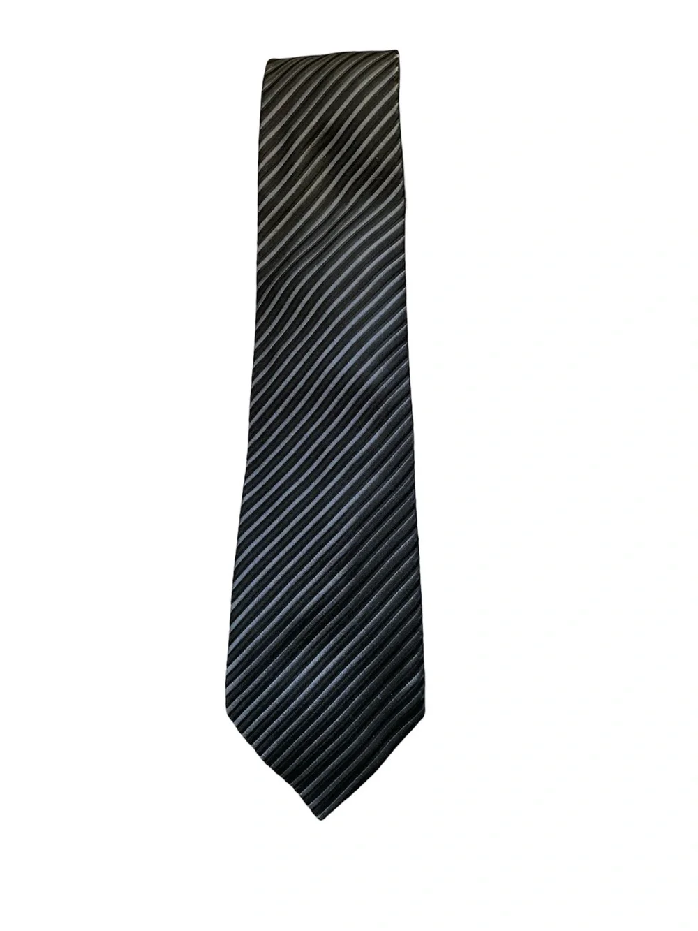 Donald Trump Signature Neck Tie Black Blue Stripe